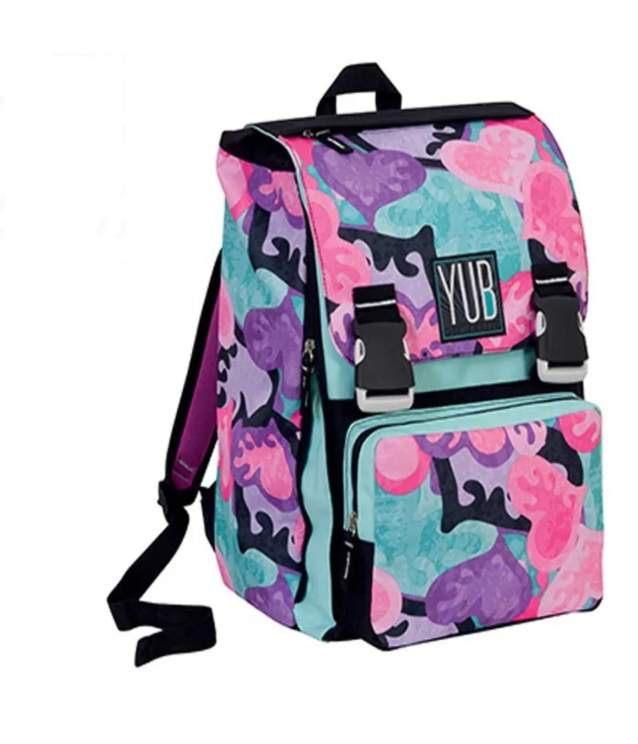 MOCHILA ESCOLAR BIG MURALES YUB GIRL TEAL